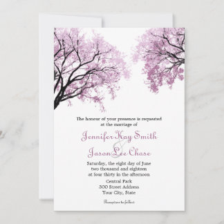 Pastel Pink Trees - Convites de Casamento