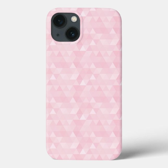 Pastel Pink Triangle Mosaic iPad Case (Verso)