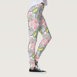 Pastel Pula Leggings de Padrões de Saúde