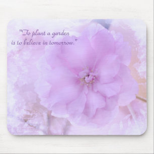 Pastel Purple Floral Mousepad "Para Plantar um Jar