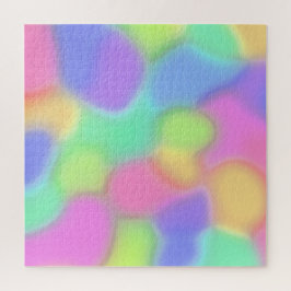 Pastel Rainbow Blobs Quebra-cabeça