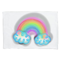 Pastel Rainbow Doodle Art Pillowcase