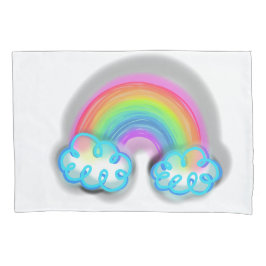 Pastel Rainbow Doodle Art Pillowcase