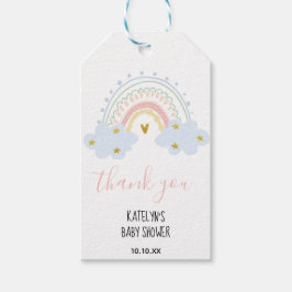 Pastel Rainbow Obrigado Etiqueta