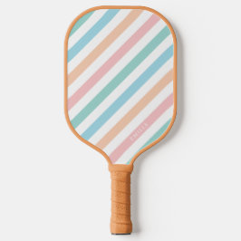 Pastel Rainbow Strike Pickleball Paddle