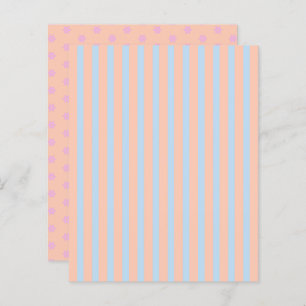 Pastel Rainbow Stripes e Flores Papel Escarlate