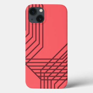 Pastel Red, simples, moderno, design geométrico