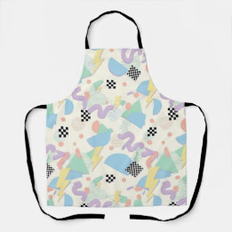 Pastel Retro Memphis Pattern Swirls