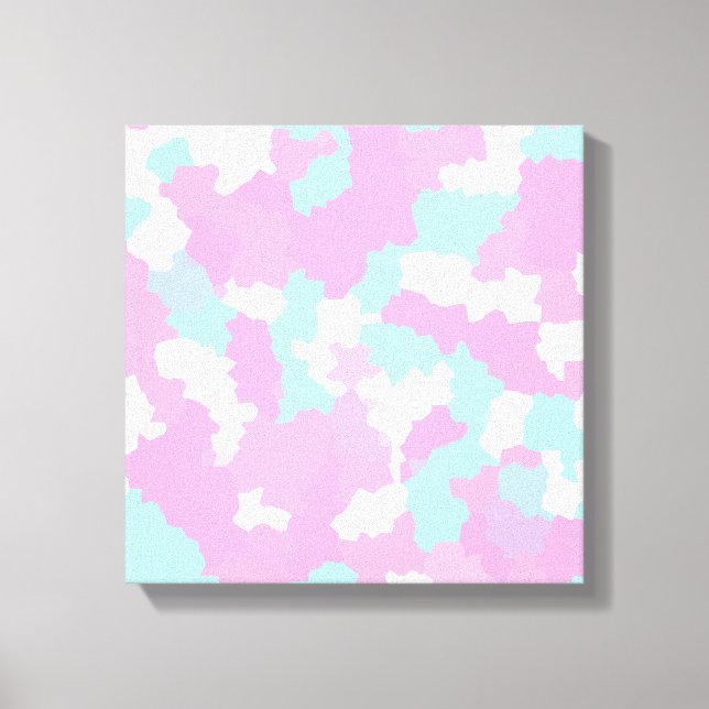Pastel rosa Abstrato feminina Canvas Camouflage Ar (Frente)