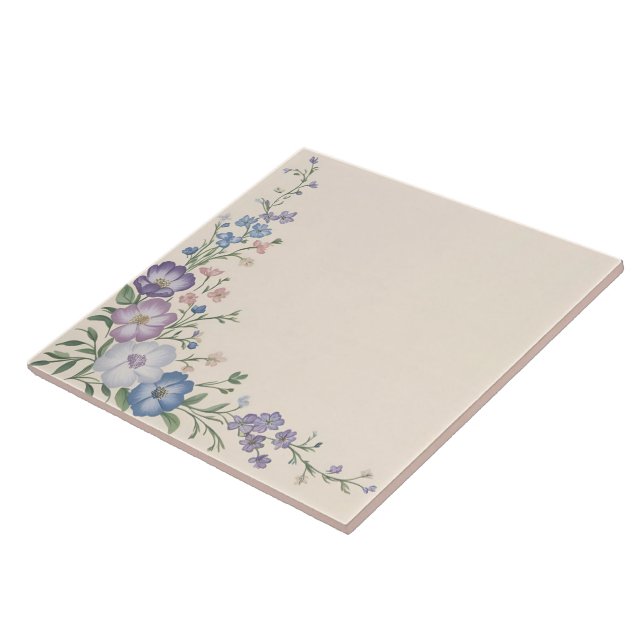 Pastel Roxo, Branco e Azul Impressão (Lateral)