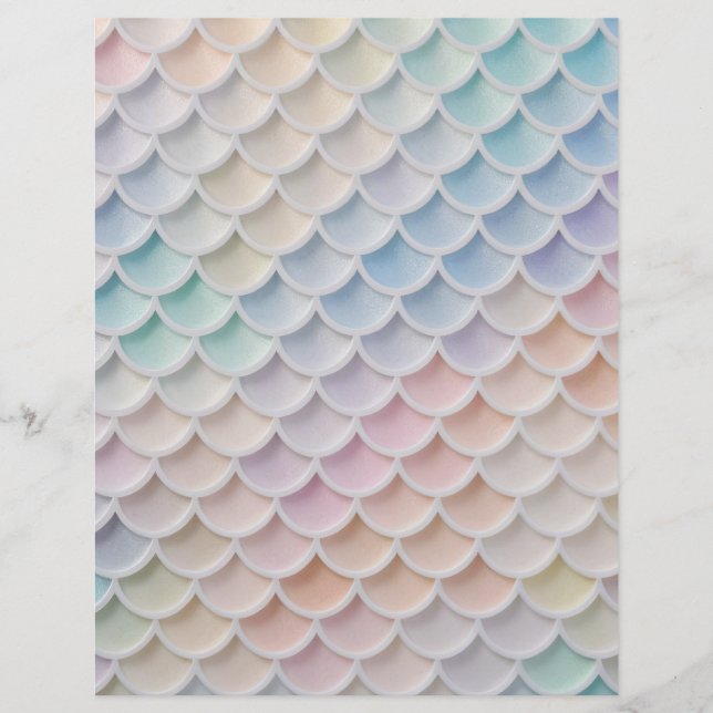 Pastel Shimmer Scalid Scrapbook Paper (Frente)