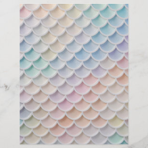 Pastel Shimmer Scalid Scrapbook Paper