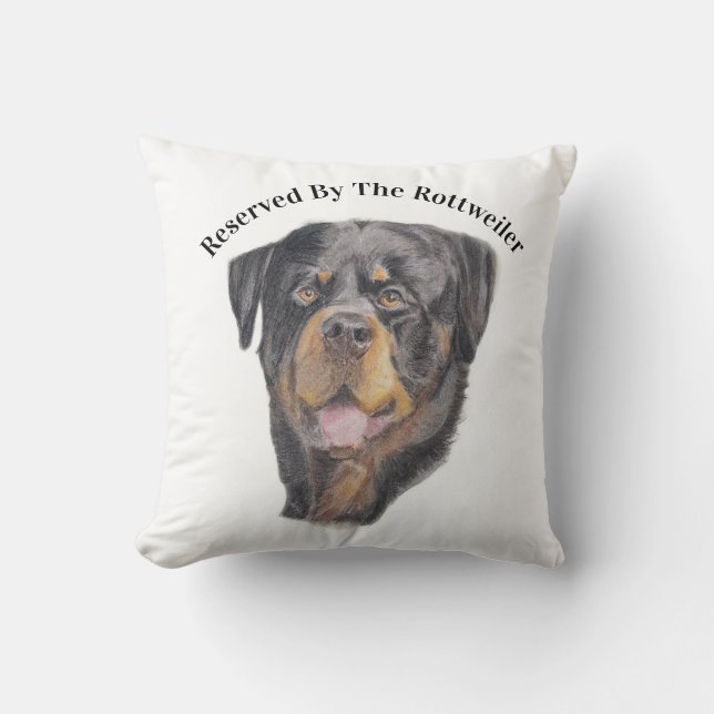 Pastel Suave de uma Almofada de Tira Rottweiler (Frente)