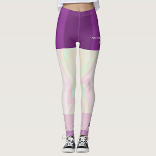 Pastel Swirl Team/Club Leggings with Fake Shorts