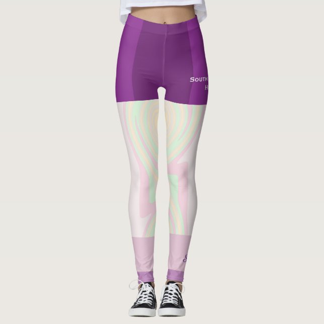 Pastel Swirl Team/Club Leggings with Fake Shorts (Frente)