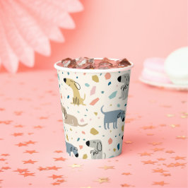 Pastel Terrazzo Funny Cute Dog Patterno