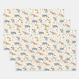 Pastel Terrazzo Funny Cute Dog Patterno