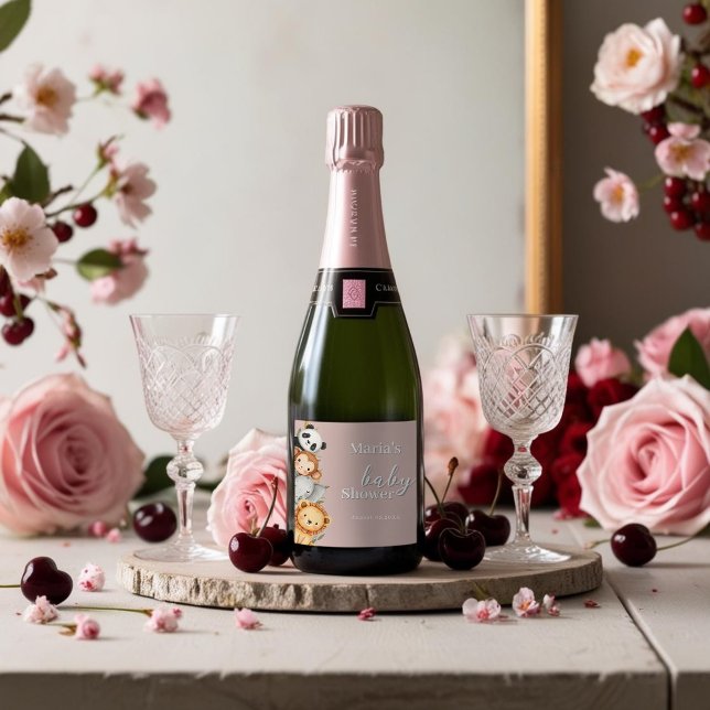 Pastel Tropical Chá de fraldas Selle Safari Animai (Criador carregado)