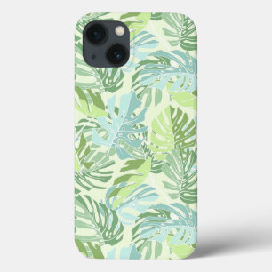 Pastel Tropical Palm Leaves