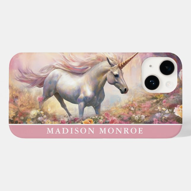 Pastel Unicorn com nome personalizado (Verso (horizontal))