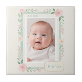 Pastel Watercolor Floral Empty Photo Frame
