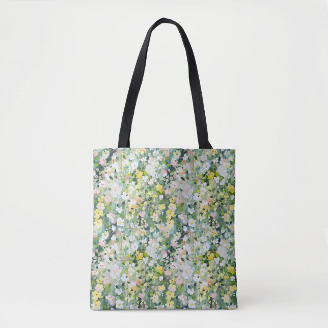 Pastel Watercolor Meadow Tote (Frente)