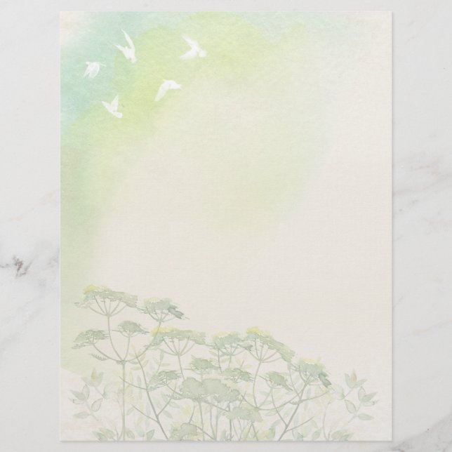 Pastel Watercolor Scrapbook Paper (Frente)