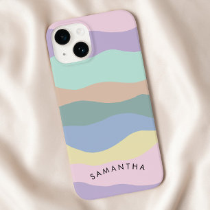 Pastel Wavy Pattern Personalizado Nome da Curva