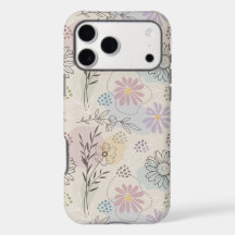 Pastel Wildflower Collage – Chic Floral Geometric