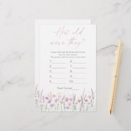 Pastel Wildflowers How Old Were They Bridal Game