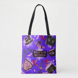 Pastel Witch Tote Bag - Kawaii Witchcore Halloween