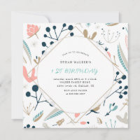 Pastel Woodland | Convite de Aniversário