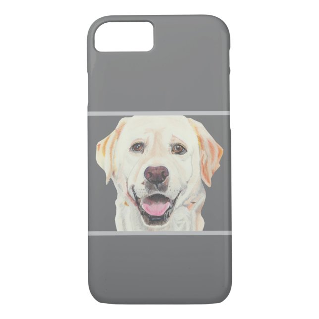 Pastel Yellow Labrador Dog 8/7 capas de iphone (Verso)