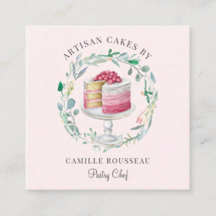 Pastelaria Pastelaria Panela Rosa Cartão de visita
