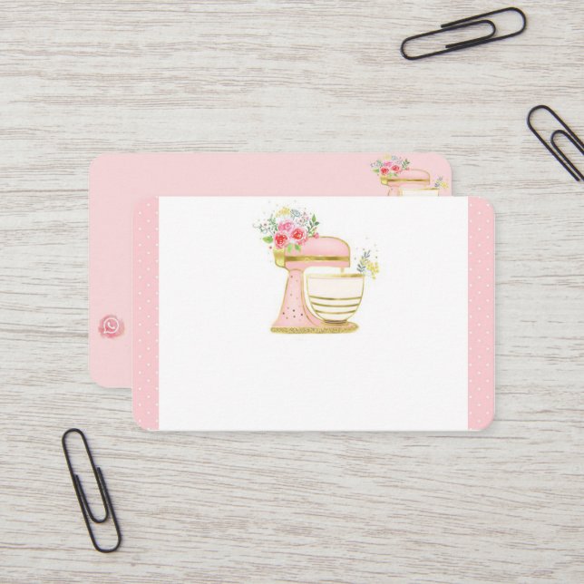 Pastery Cartão de visita UK / Euro, 8,5 cm x 5,5 c (Frente/Verso In Situ)