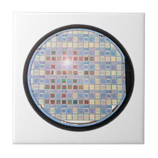 Pastilha de Silício em um Chip com Fundo Branco