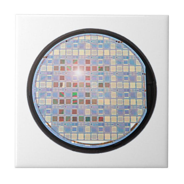 Pastilha de Silício em um Chip com Fundo Branco (Frente)