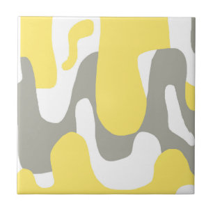 Pasto Branco de Cinzas Amarelas abstrato Art