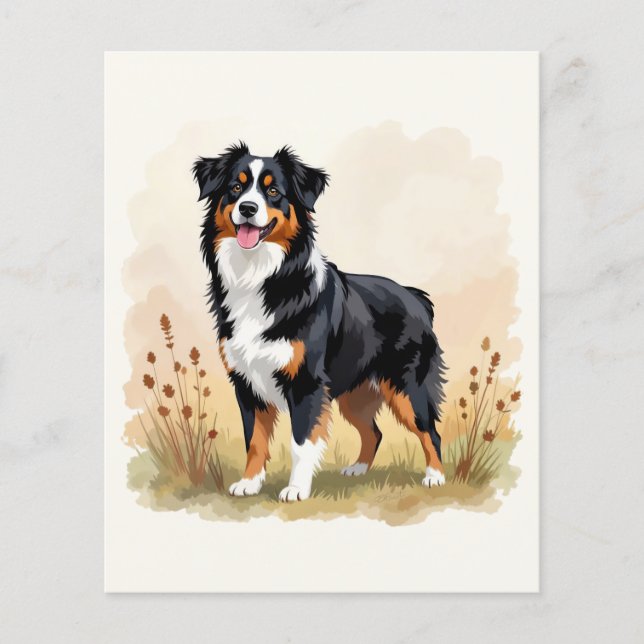 Pastor australiano Black Tricolor Aussie Dog (Frente)