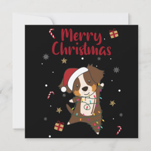 Pastor australiano Feliz Natal Convite de inverno