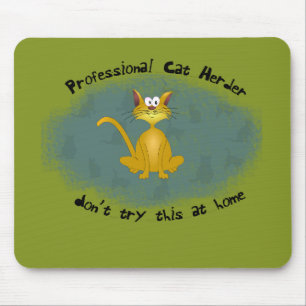Pastor engraçado Mousepad do gato