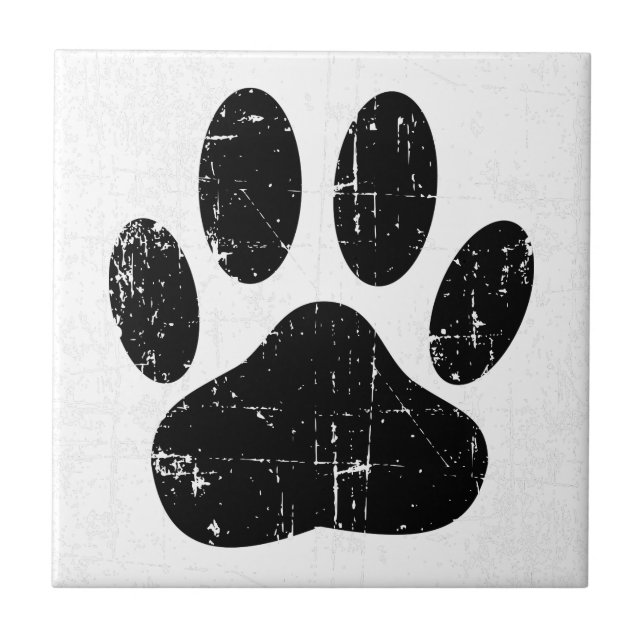 Pata de cachorro angustiado impressão de cão (Frente)