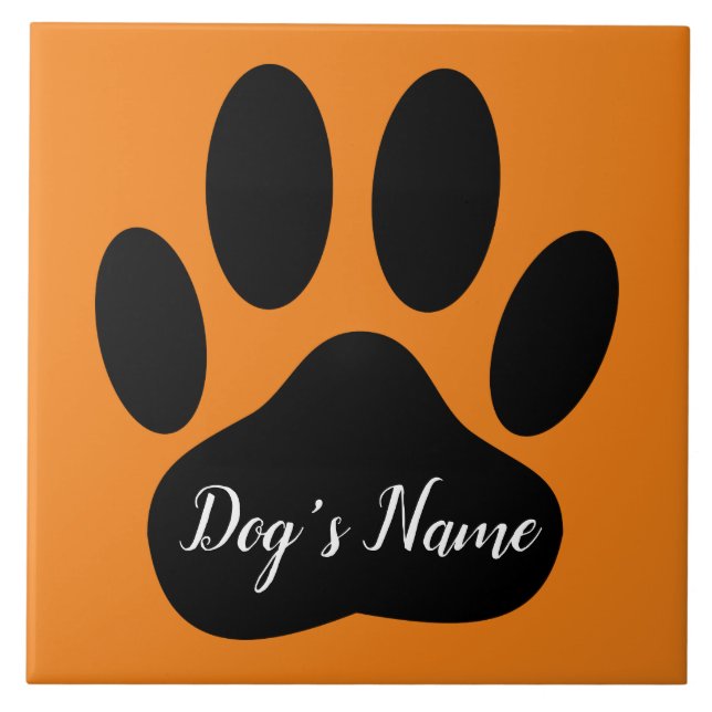 Pata de Cachorro com Nome Personalizado Pet (Frente)