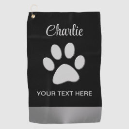 Pata de Cachorro de Prata sobre fundo preto