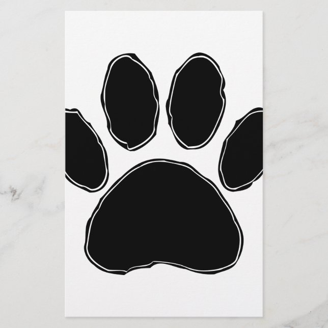Pata De Cães Desenhando Em Preto (Frente)