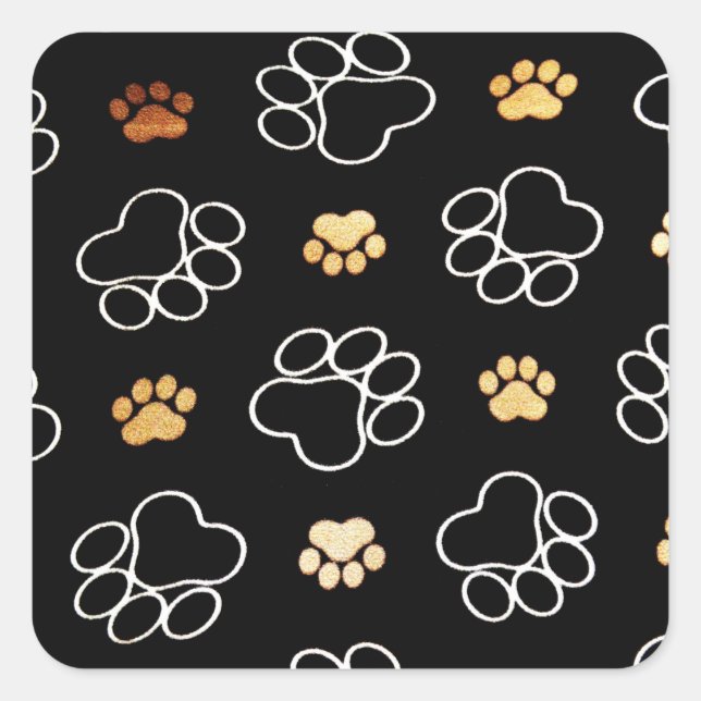 Pata de cães imprime adesivos (Frente)