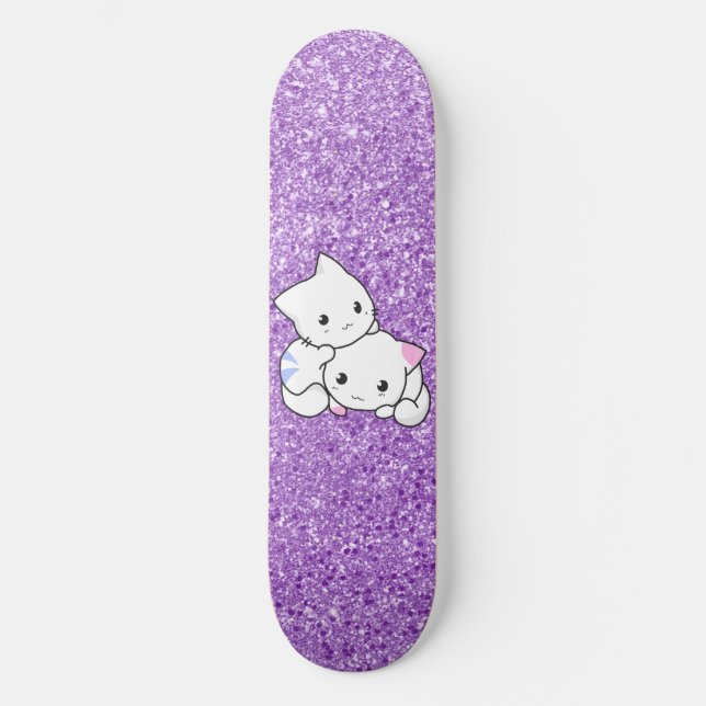 Pata de skate de Glitter Roxo (Frente)