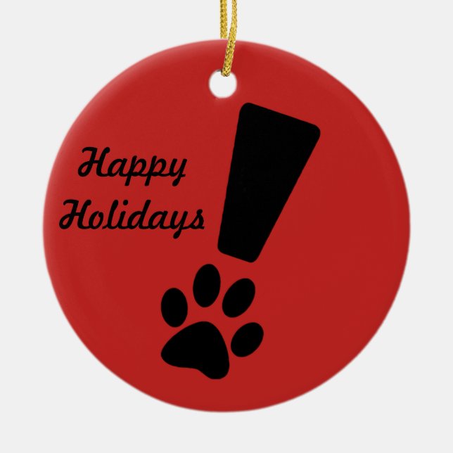 PATA DO CÃO DA EXCLAMAÇÃO! Ornamento (Frente)