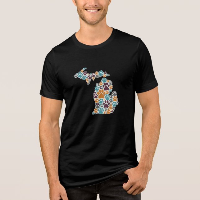 Pata do Michigan Imprime Bella+Canvas (Frente)