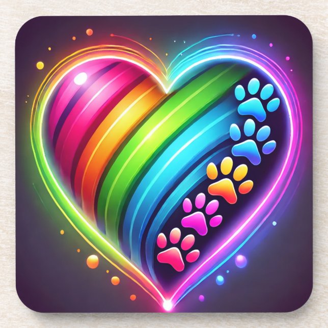 Pata Impressões de porta copos de Amor (Frente)